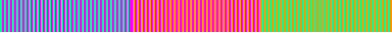 three colors in alternating patterns